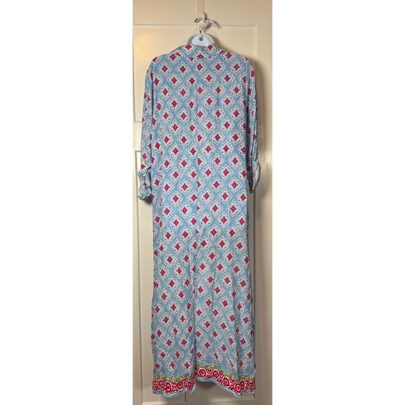 Zara Printed Tunic‎ Dress Size Small Blue Pink NWT - Picture 2 of 15